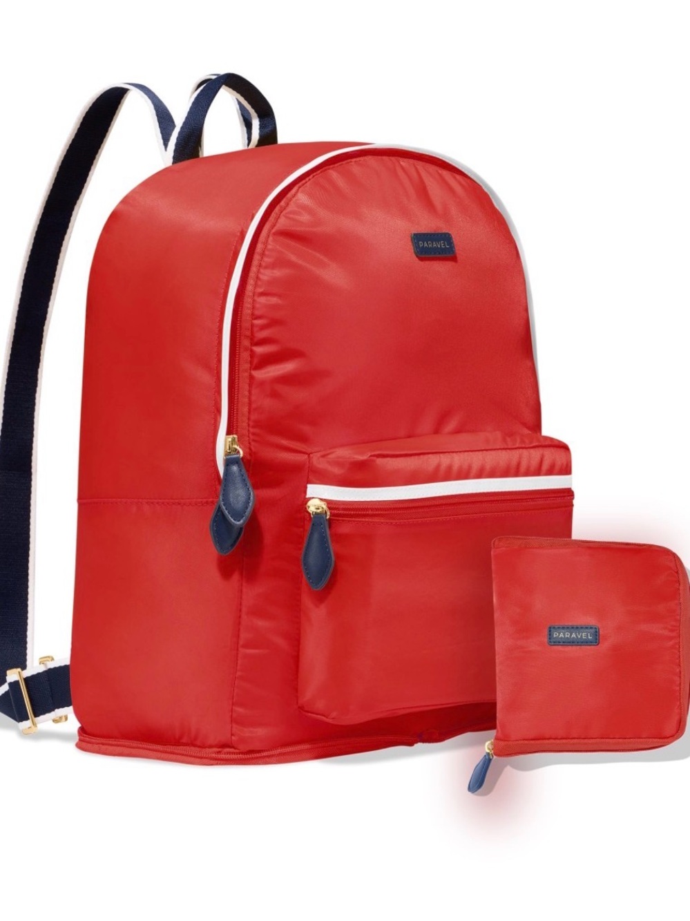 Paravel Fold Up Travel Backpack Packable and Lightweight Color Bebop Red